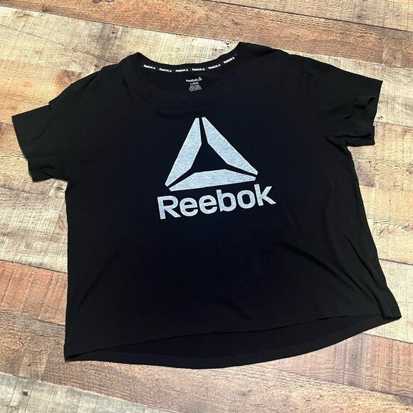 Reebok | BUNDLE 2 Women's Athletic Short Sleeve Crop Top Sz L - Picture 2 of 6